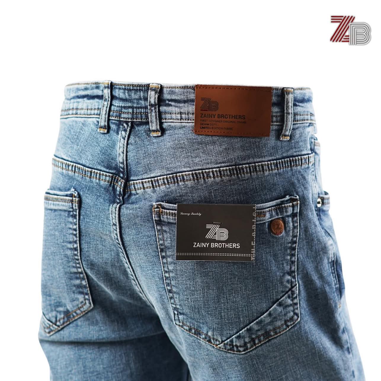 بنطال جينز ZB أزرق سماوي من زيني براذرز